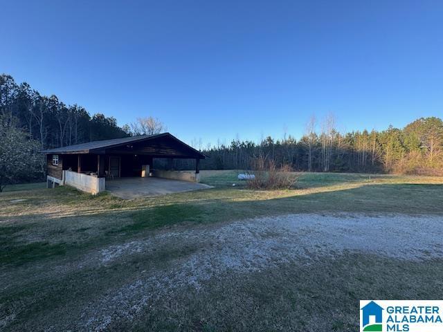 3585 County Road 26, Wadley, AL 36276 - view of yard with a forest view, a carport, and driveway