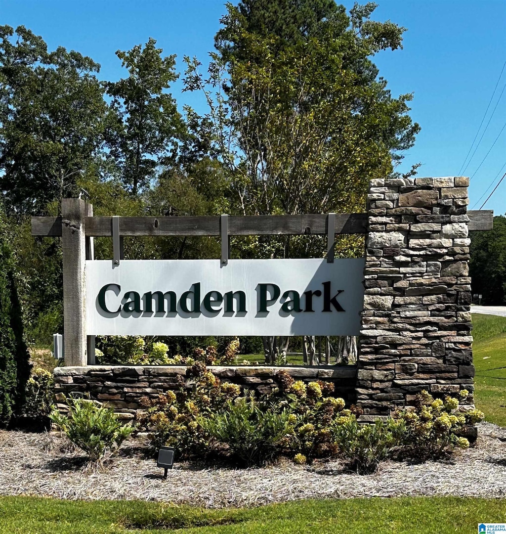 view of community sign