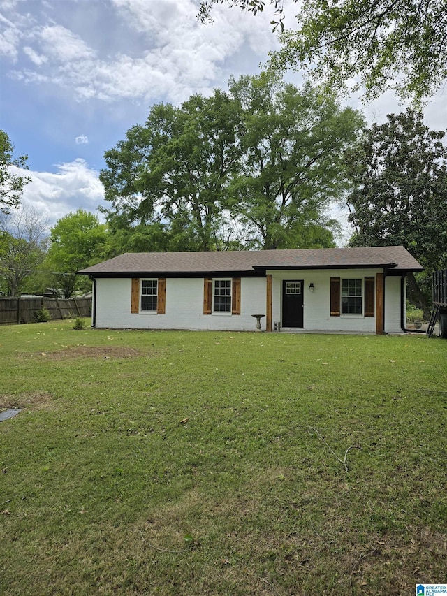 view of single story home