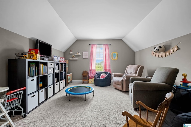 300 Braddock Rd W, Springville, AL 35146 - playroom featuring vaulted ceiling and carpet flooring