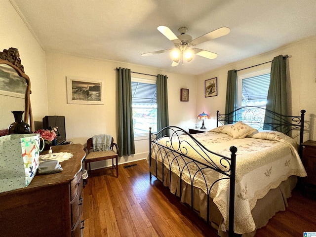 1080 Garmon Rd, Gadsden, AL 35901 - bedroom with multiple windows, wood finished floors, and ceiling fan