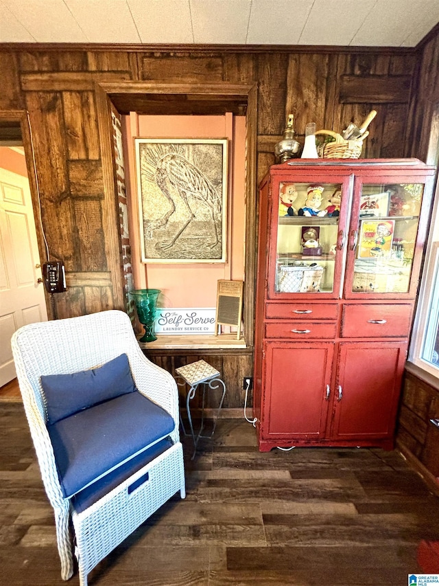 1080 Garmon Rd, Gadsden, AL 35901 - living area with wood walls and dark wood-type flooring