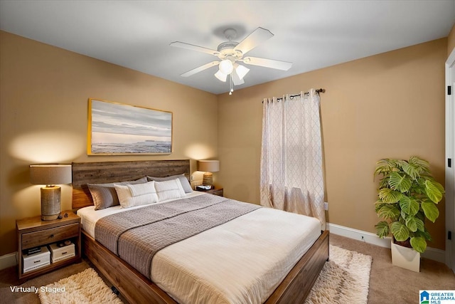 201 Hidden Meadows Dr, Hayden, AL 35079 - carpeted bedroom with baseboards and a ceiling fan