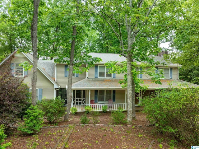 1201 Devonshire Dr NE, Jacksonville, AL 36265 - view of front of property featuring covered porch and a chimney