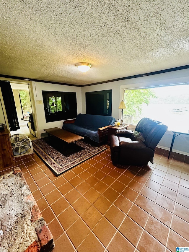 1 Annie Humber Rd, Adger, AL 35006 - tiled living area featuring a textured ceiling and healthy amount of natural light