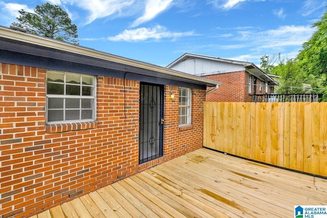 wooden deck with fence