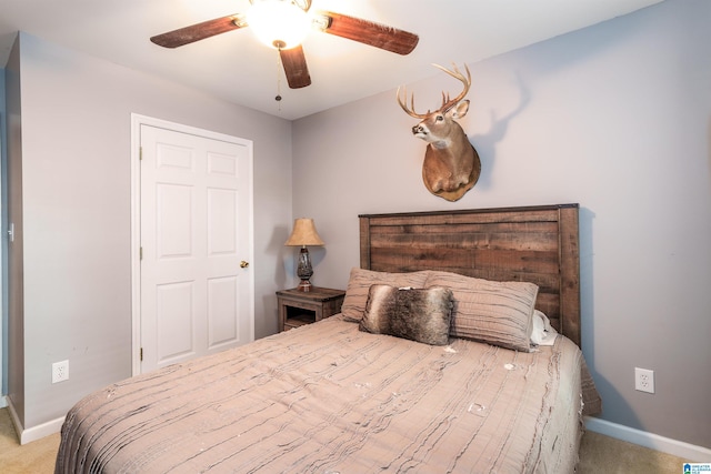 1834 Brandon Way, Bessemer, AL 35022 - bedroom with baseboards, carpet flooring, and ceiling fan