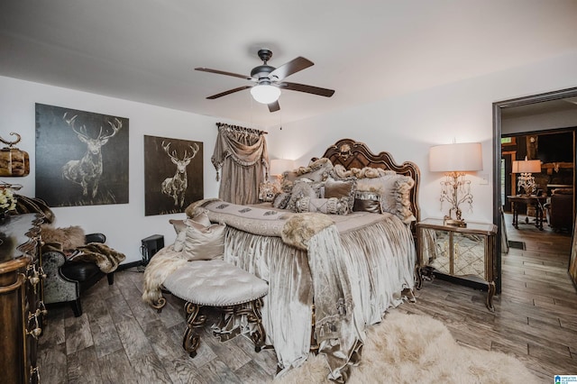 4410 S Shades Crest Rd, Helena, AL 35022 - bedroom featuring wood finished floors and a ceiling fan