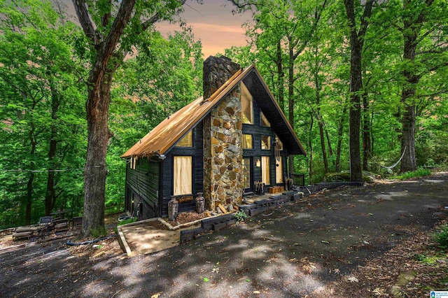 4410 S Shades Crest Rd, Helena, AL 35022 - chalet / cabin featuring a chimney and stone siding