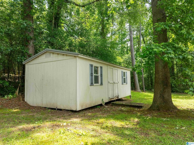 view of shed