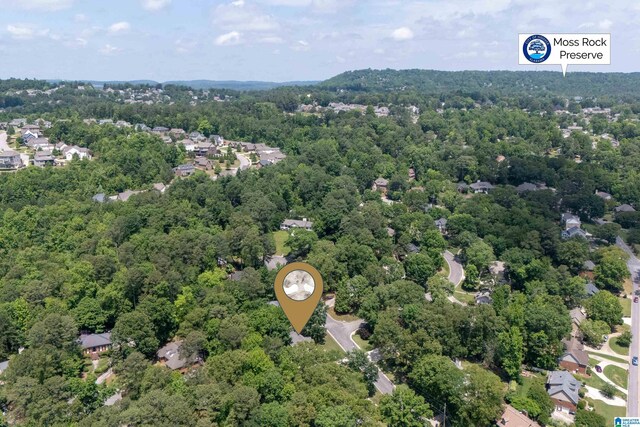 drone / aerial view of a forest