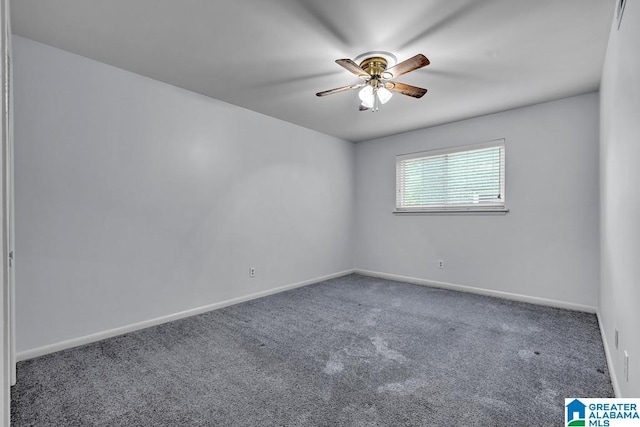 2825 Highland Ave S Unit 1, Birmingham, AL 35205 - unfurnished room featuring carpet floors, ceiling fan, and baseboards