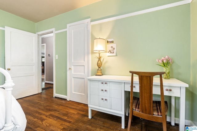 117 Morris Blvd, Homewood, AL 35209 - bedroom featuring dark wood-style floors and baseboards