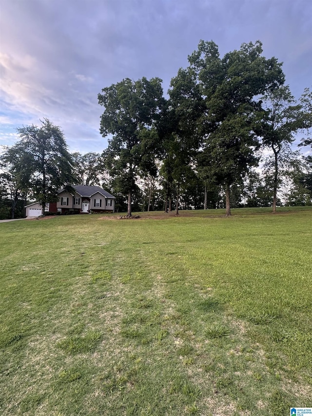 201 Paw Path Ln, Blountsville, AL 35031 - view of green lawn featuring an attached garage