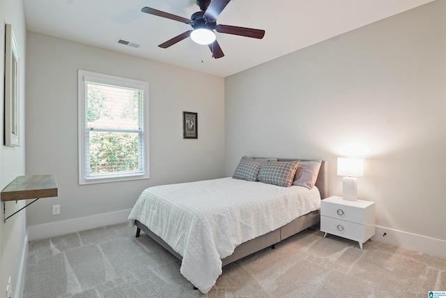 2126 Raines Run, Birmingham, AL 35242 - bedroom with light colored carpet, baseboards, and a ceiling fan