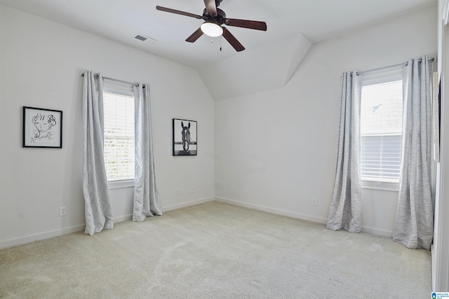 2126 Raines Run, Birmingham, AL 35242 - carpeted spare room featuring lofted ceiling, ceiling fan, and baseboards