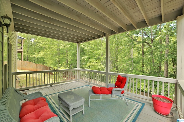 view of wooden deck