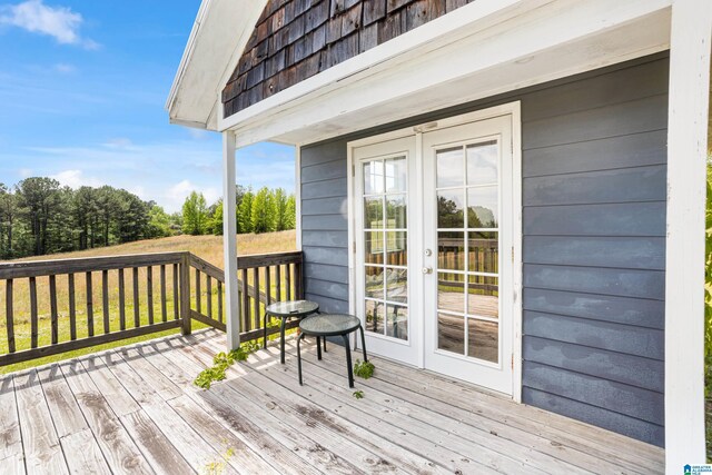 390 Chamblee Ln, Warrior, AL 35180 - wooden terrace featuring french doors