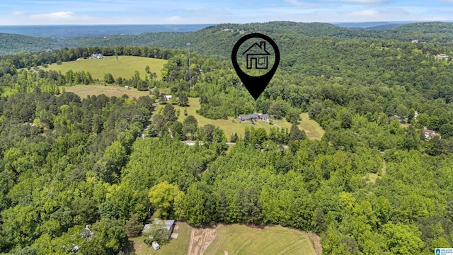 390 Chamblee Ln, Warrior, AL 35180 - aerial view of property and surrounding area featuring a forest