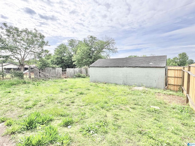 view of fenced backyard