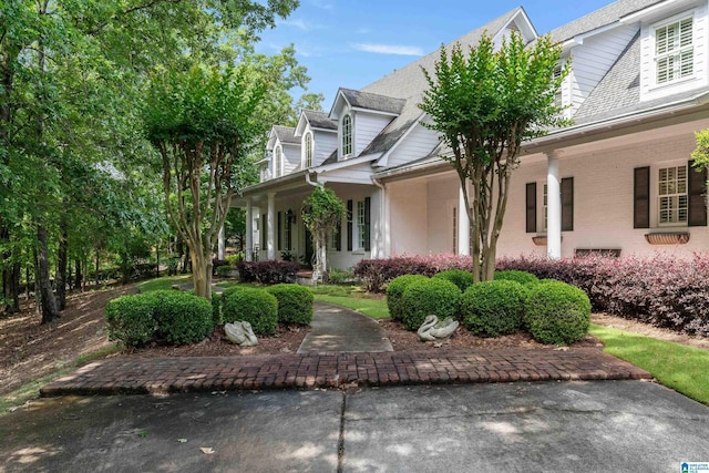 view of front of house with brick siding