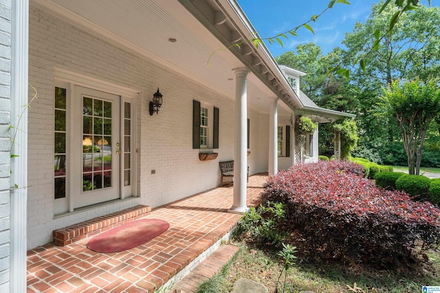 view of patio featuring covered porch