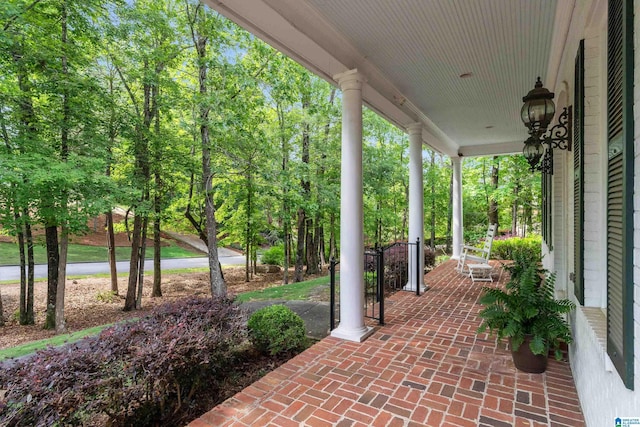view of patio / terrace with covered porch