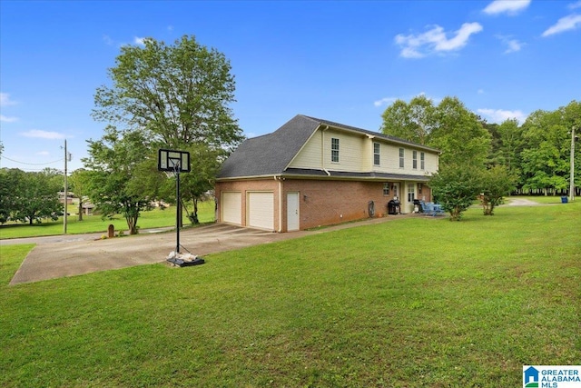 110 Drexal Dr, Oneonta, AL 35121 - view of home's exterior with a garage, concrete driveway, and a yard
