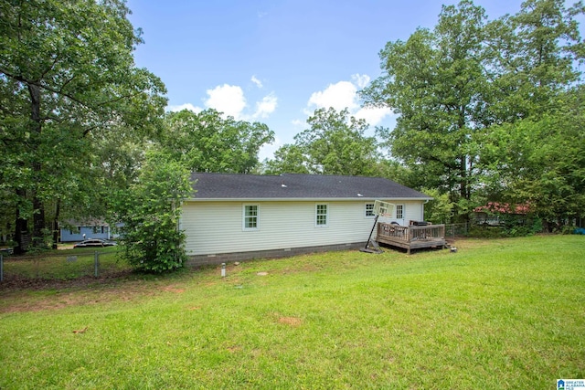 76 Pine Tree Ln, Alexandria, AL 36250 - back of property with a deck and crawl space