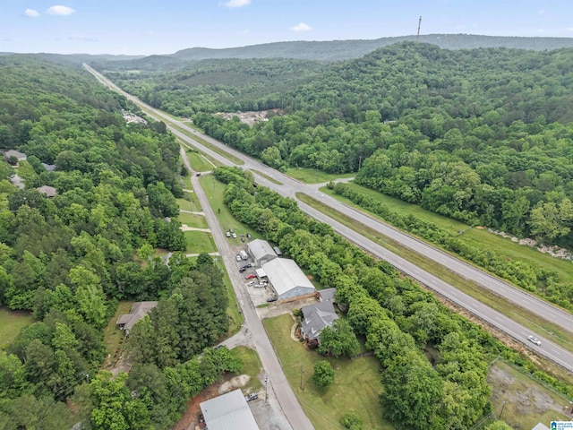 13688 Remlap Dr, Remlap, AL 35133 - aerial view of a forest, a main thoroughfare, and a mountain backdrop