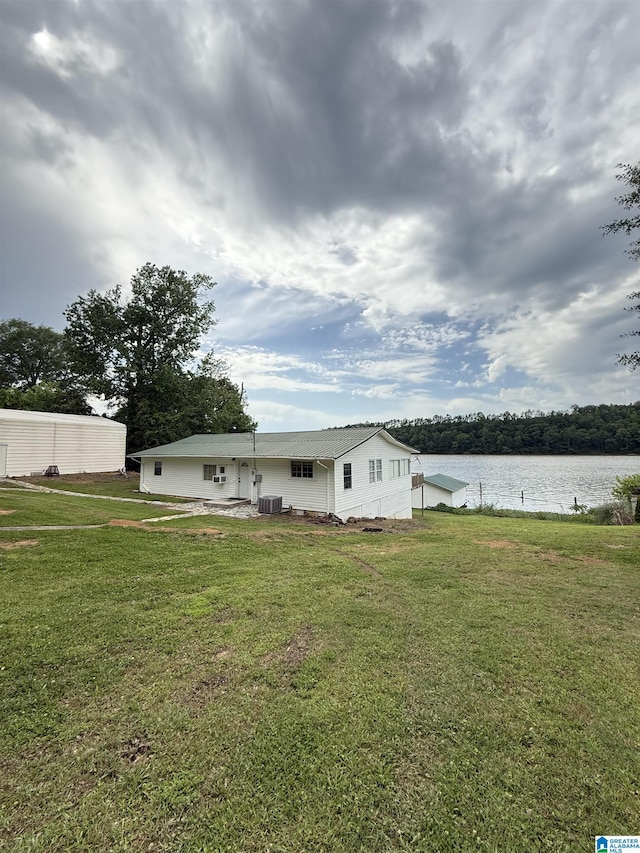 829 Higgs Dr, Adger, AL 35006 - rear view of property with a yard, a water view, and central AC