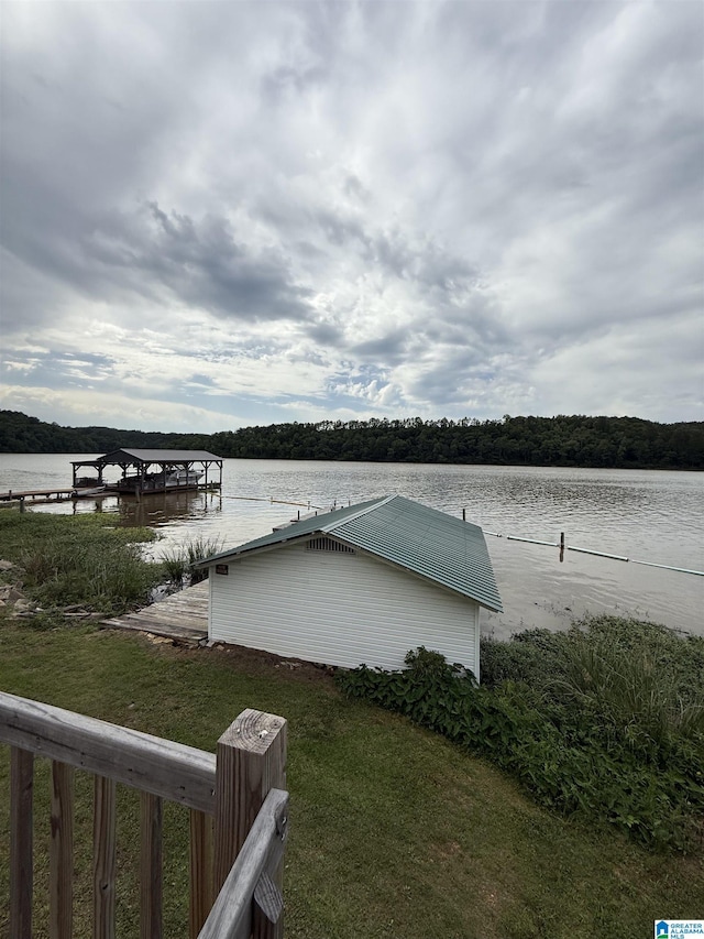 829 Higgs Dr, Adger, AL 35006 - dock area featuring a water view and a lawn
