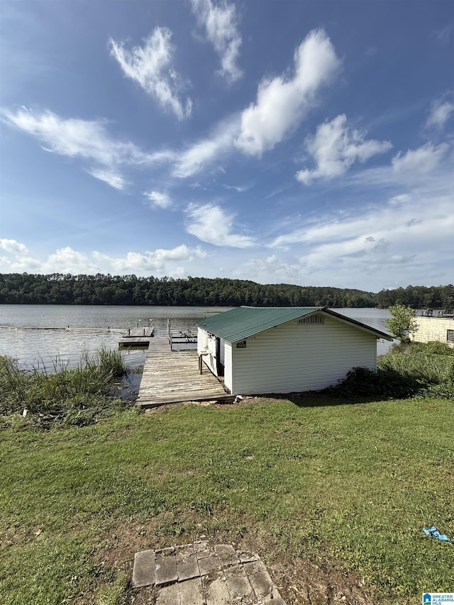 829 Higgs Dr, Adger, AL 35006 - dock area featuring a water view and a lawn