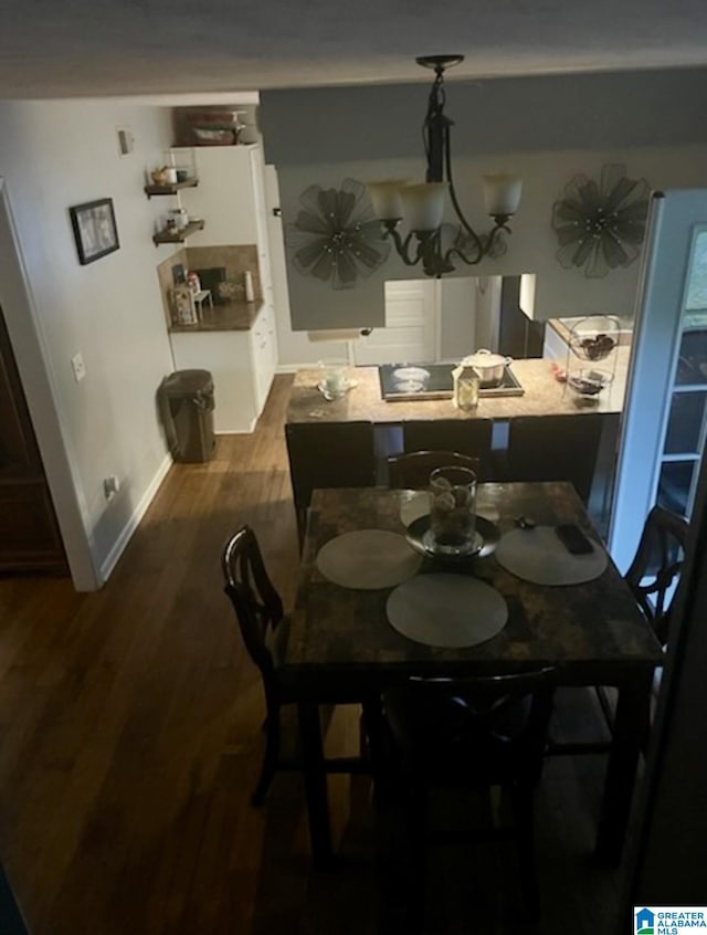 906 30th St, Phenix City, AL 36867 - dining room with dark wood finished floors and baseboards