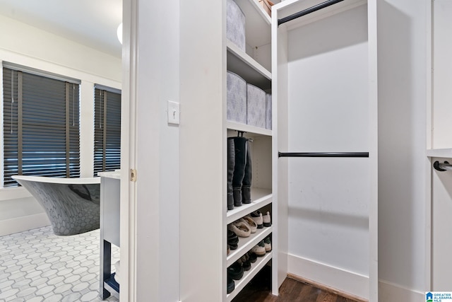 view of walk in closet