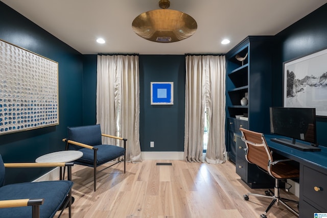 3400 Autumn Haze Ln, Birmingham, AL 35242 - home office featuring wood finished floors, recessed lighting, and baseboards