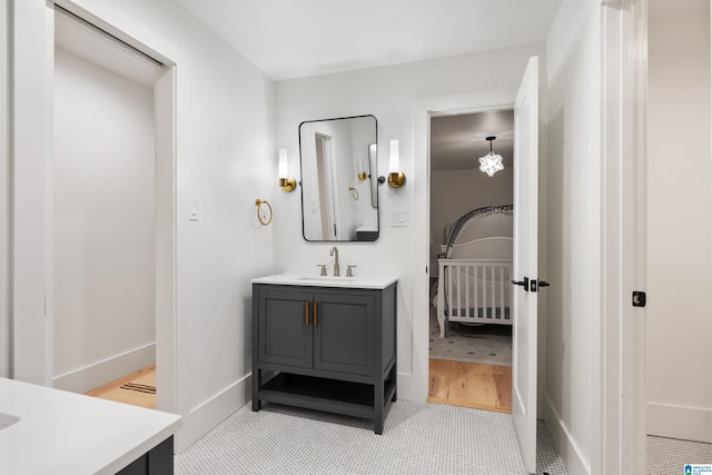 3400 Autumn Haze Ln, Birmingham, AL 35242 - bathroom with vanity and baseboards