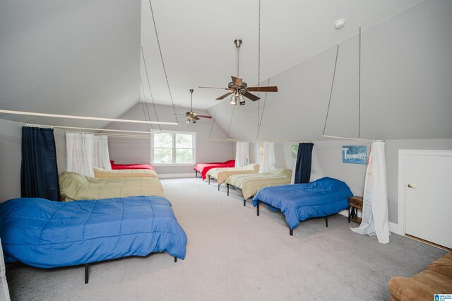 327 Ridgeview Lake Rd, Alabaster, AL 35007 - bedroom with carpet flooring and lofted ceiling