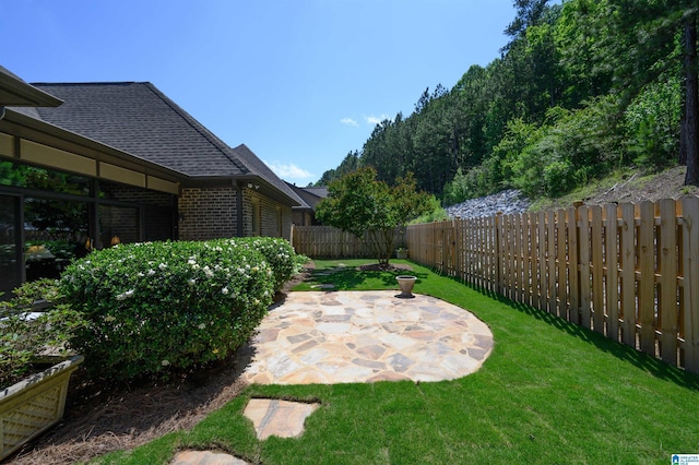 view of yard with a patio