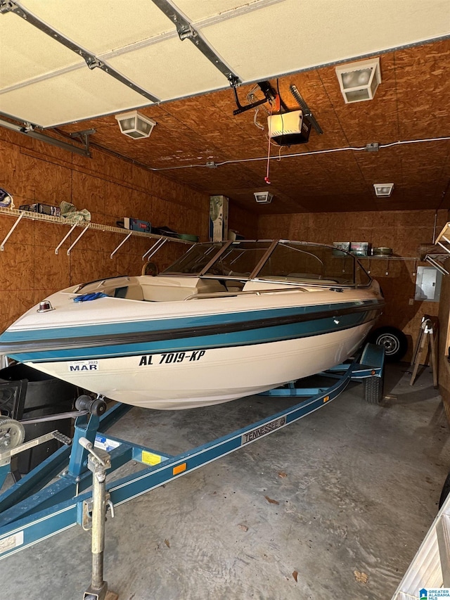 garage featuring a garage door opener
