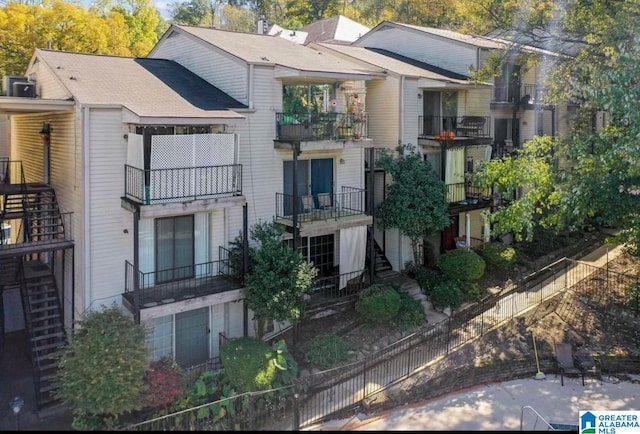 1329 31st St Unit C, Birmingham, AL 35205 - view of property featuring stairs and fence