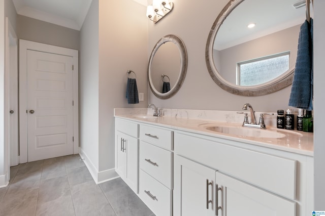 984 Knobloch Ln, Moody, AL 35004 - full bath with baseboards, double vanity, and tile patterned floors
