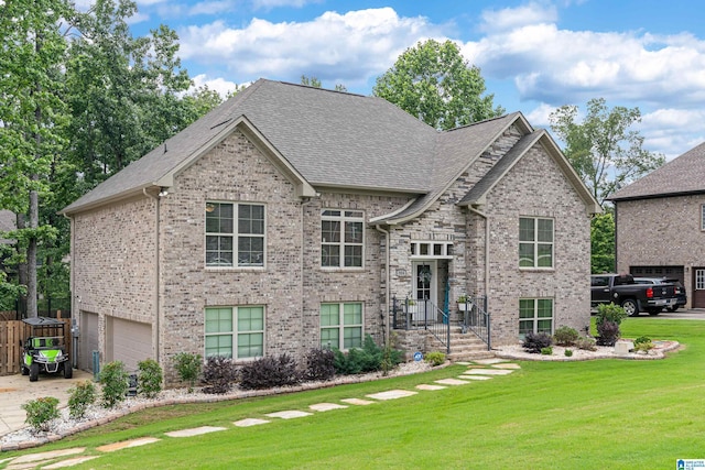 984 Knobloch Ln, Moody, AL 35004 - view of front of property featuring a garage, brick siding, a front yard, concrete driveway, and roof with shingles