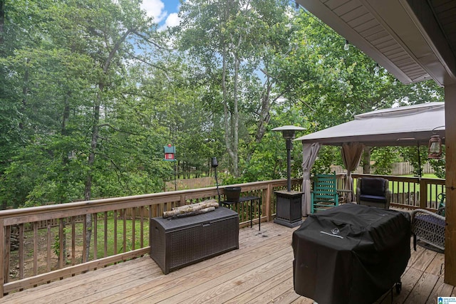 984 Knobloch Ln, Moody, AL 35004 - wooden terrace featuring a gazebo and area for grilling