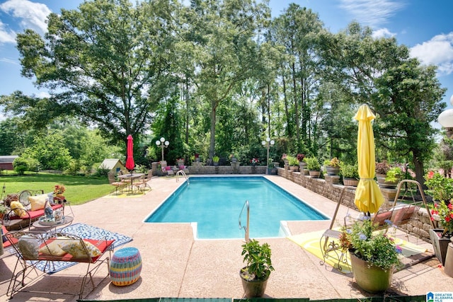 179 Idlewood Cir, Alexandria, AL 36250 - outdoor pool with a patio and a yard