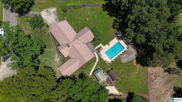 179 Idlewood Cir, Alexandria, AL 36250 - aerial view of property and surrounding area featuring a pool area