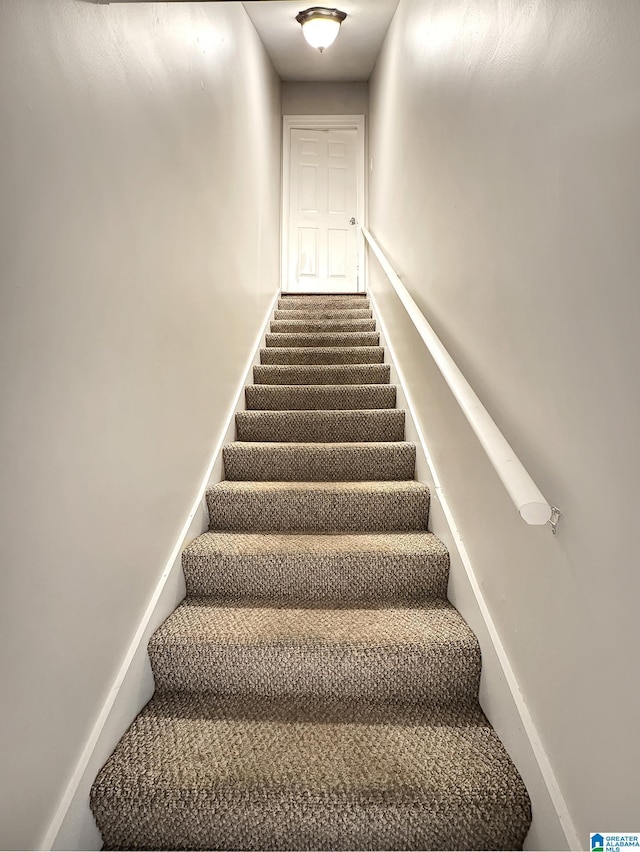 1851 Russet Woods Ln, Hoover, AL 35244 - stairs with carpet flooring and baseboards