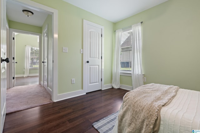 142 Falling Waters Ln, Maylene, AL 35114 - bedroom featuring dark wood-style flooring and baseboards