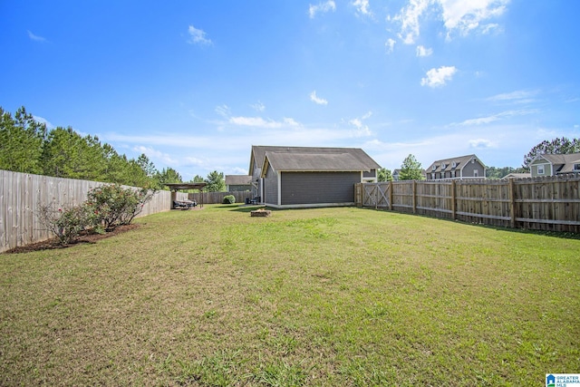 624 Enclave Ln, Calera, AL 35040 - view of yard with a fire pit