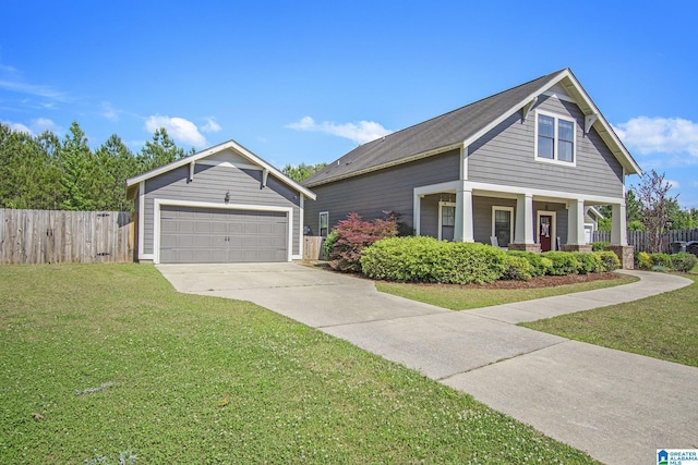 624 Enclave Ln, Calera, AL 35040 - view of front of property with a porch and a detached garage